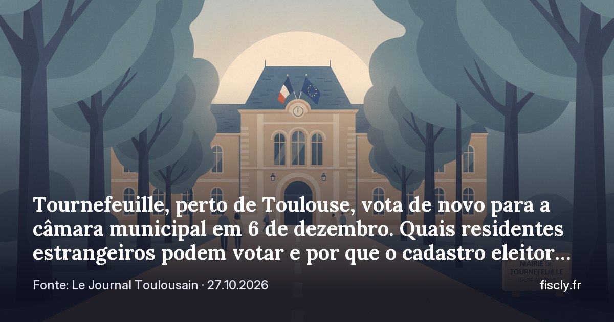 Tournefeuille, perto de Toulouse, vota de novo para a câmara municipal em 6 de dezembro. Quais residentes estrangeiros podem votar e por que o cadastro eleitoral não pode esperar