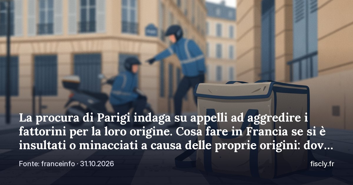 La procura di Parigi indaga su appelli ad aggredire i fattorini per la loro origine. Cosa fare in Francia se si è insultati o minacciati a causa delle proprie origini: dove segnalare e come presentare una denuncia