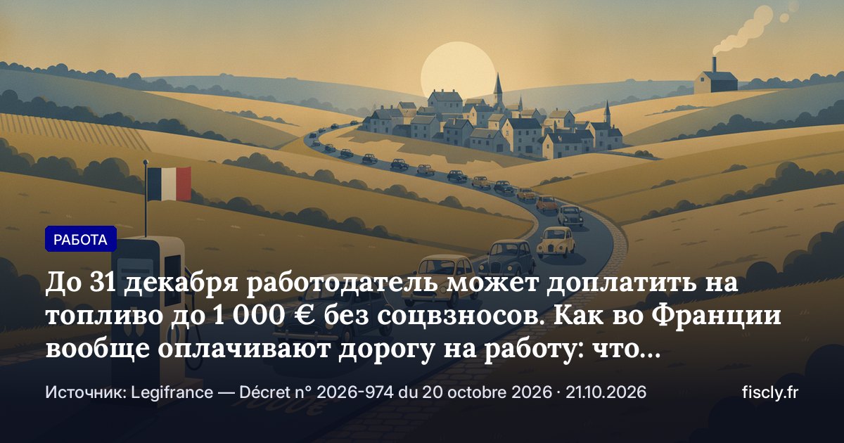 До 31 декабря работодатель может доплатить на топливо до 1 000 € без соцвзносов. Как во Франции вообще оплачивают дорогу на работу: что обязательно, что по желанию и что проверить в fiche de paie