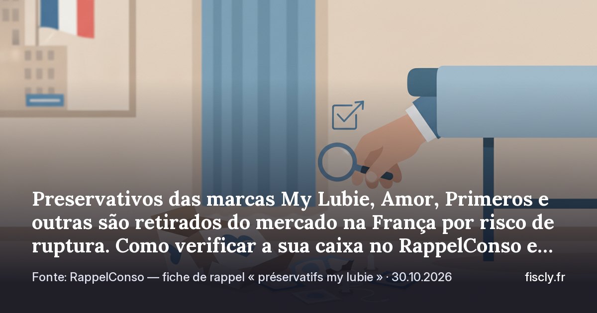 Preservativos das marcas My Lubie, Amor, Primeros e outras são retirados do mercado na França por risco de ruptura. Como verificar a sua caixa no RappelConso e aonde ir se já os utilizou